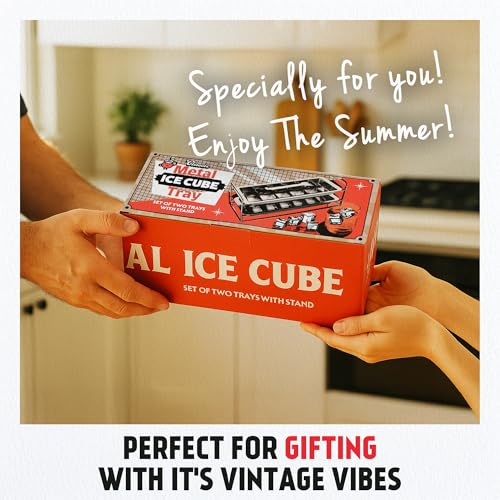 Metal Stainless Steel Ice Cube Trays (Double)