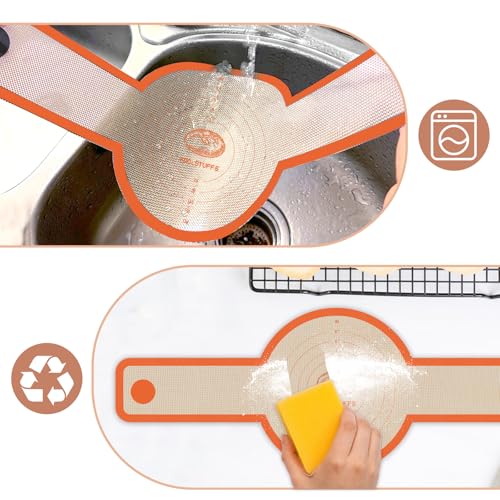 Sourdough Silicone Bread Sling for Dutch Oven (Orange / 2Pack Round)