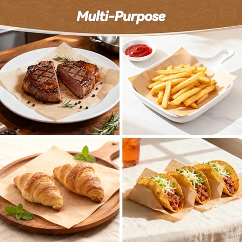 360 Count 6"x 6" Heavy Duty Patty Paper Sheets for Separating Patty (6" x 6")