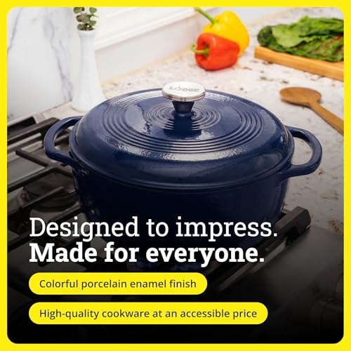 Essential Enamel Cast Iron Dutch Oven (Indigo)
