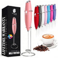 Milk Frother Handheld (Rose Pink / Classic)