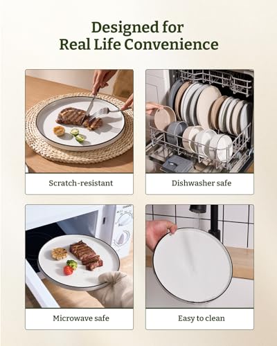 Nebula 18 Piece Dinnerware Set (White with Black Rim / Service for 6 (Standard Dinner Set))