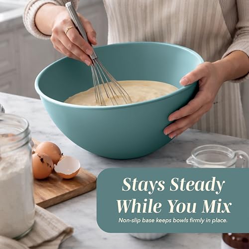 Mixing Bowls with TPR Lids (Pink and Teal TPR Lids)