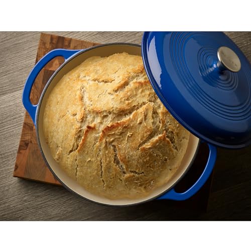 Enameled Cast Iron Round Dutch Oven (Navy)