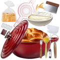 5QT Enameled Cast Iron Dutch Oven for Bread & Multi (Red)
