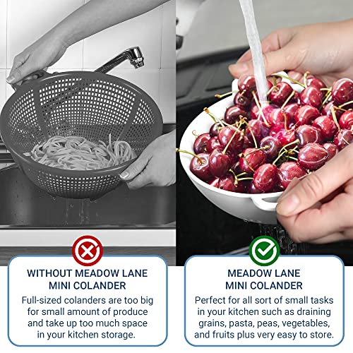 6 Inch Small Colander (Smooth White / 1 Pack)