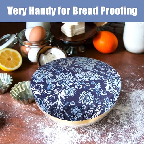 Elastic Reusable Bowl Covers for Bread Proofing (6 Pack / Paisley)