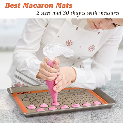 Best German Silicone Baking Mat (Half Sheet Macaron Baking Mat (Set of 2) / 11.625 x 16.5 inches (LxW) *2)