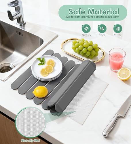 Stone Dish Drying Mat for Kitchen Counter
