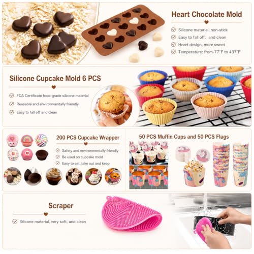 567 PCS Cake Decorating Kits with Baking kit Tools for Beginners & Pros