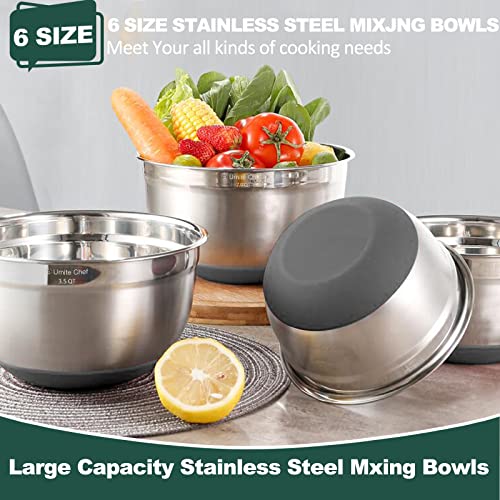 Mixing Bowls with Airtight Lids (Gray)
