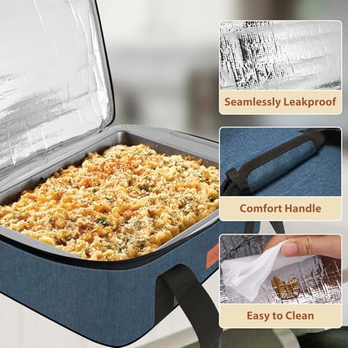 Insulated Casserole Carrier Bag (Blue / 16x11.4x4.7inch)