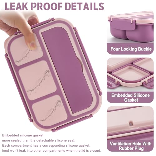 Bento Box Adult Lunch Box (Dark Purple / 1200ML)