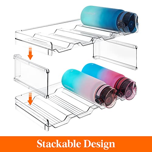 Stackable Water Bottle Organizer for Cabinet (4 Tier-16 Bottle)