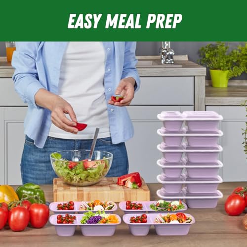 50 Pack 28 oz Meal Prep Containers with Lids 2 (Lilac)