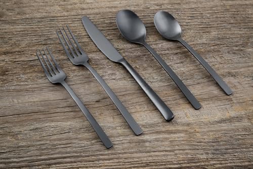 Beacon Black Satin 20 (Black Satin / 20-Piece Flatware Set)