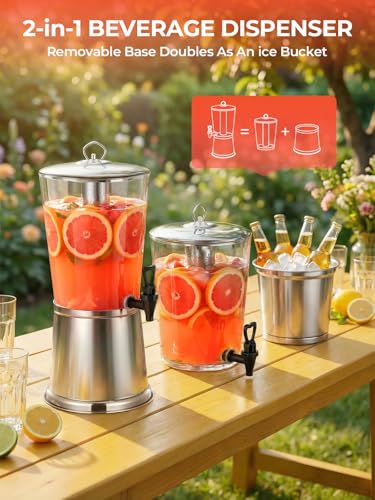 Beverage Dispenser With Stand 2 Gallon