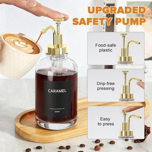 Coffee Syrup Dispenser (Gold / Set of 3)