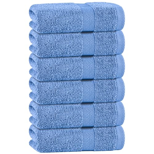 Wealuxe Light Blue Hand Towels 16x27 (Light Blue / Hand Towels 6-Pack)