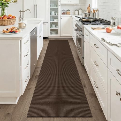 Cotton Runners for Hallway 2x8 (Brown/Dark Brown / 2' x 8' (Runner))