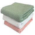 Sage Pink White Kitchen Hand Dish Towels (Soft Spring Pastels)