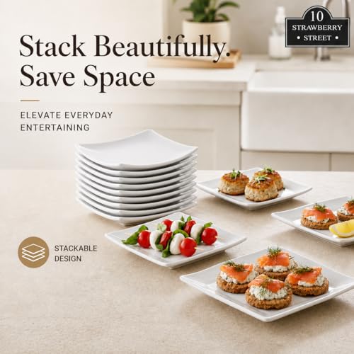 6" Catering Square Coupe Appetizer Plate (Square Coupe / 6" Appetizer)