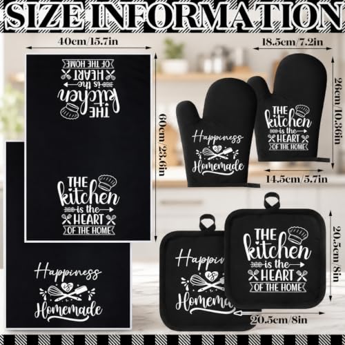 6 Pcs Black Kitchen Decor Accessories Set (Black / Kitchen)