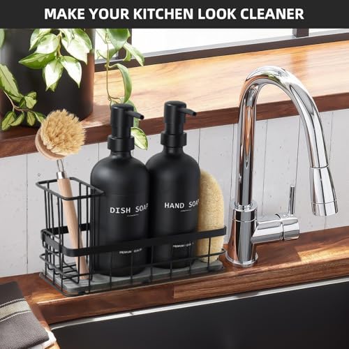 Dish Soap Dispenser for Kitchen (Black)