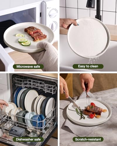 Star 8 Piece Plates and Bowls (Matte White)