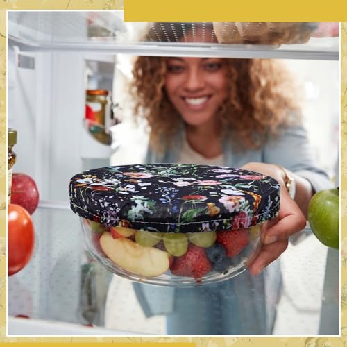 10 Pcs Reusable Bowl Covers in 5 Size (Colorful / Rich Flowers)