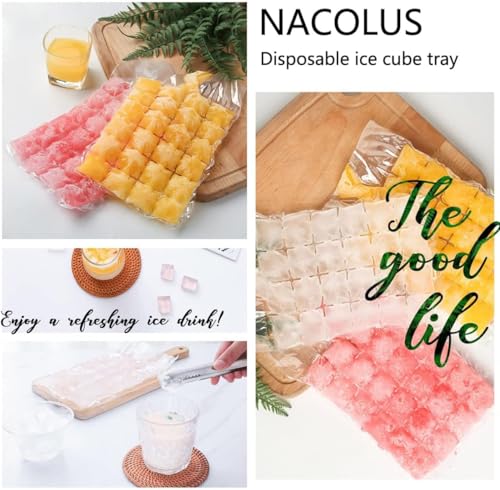 100PC Disposable Ice Cube Bags with Silicone Funnel (100 count pack)
