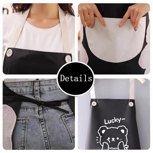2 Pack Kitchen Apron with Hand Wipe (Style 7)