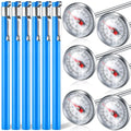 6 Pcs Stainless Steel Kitchen Dial Thermometer 5" (blue)