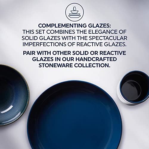 Stoneware Dinnerware Set (16 PIECE SET / Navy)