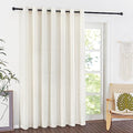 Thick Linen Sliding Door Curtains 84 inch Length (100"W x 84"L (Pack of 1) / Linen Flax Sheer)