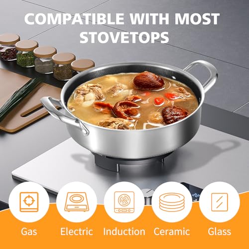 Saute Pan 10 Inch Nonstick Deep Frying Pan (Stainless-steel / 10inch)