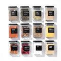 Glass Storage Jars with Bamboo Lid (Black)