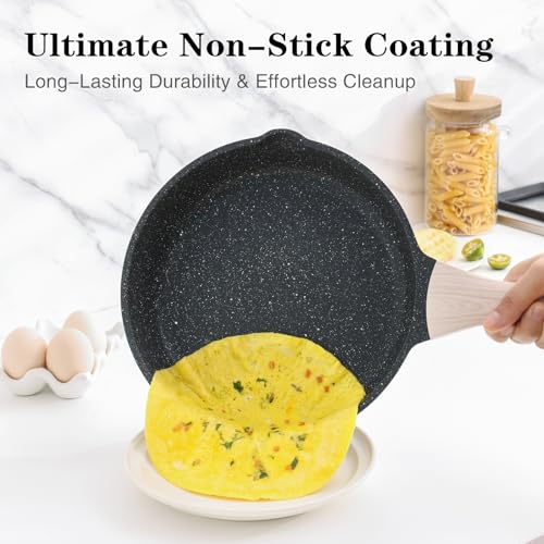 Non Stick Frying Pan Skillet (Classic Granite / 8 Inch)