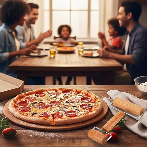 Set of 2 Pizza Dough Roller & Dough Docker