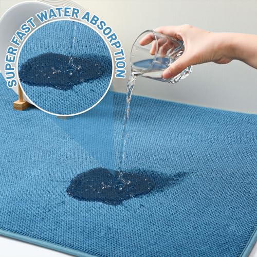 2 Pcs Dish Drying Mats for Kitchen Counter (30 x 24 Inch)