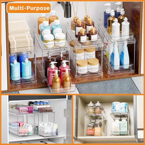 4 Pack Under Sink Organizers and Storage