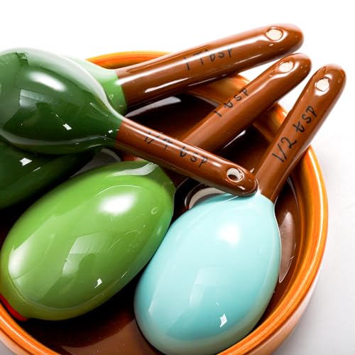 5Pcs Ceramic Measuring Spoons in Pot