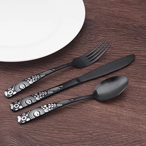 Matte Black Silverware Set (Matte Black Conch)