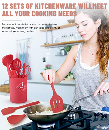 Red Kitchen Utensils Set (Red)
