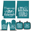 6 Pcs Kitchen Decor Accessories Set (Teal / Kitchen)