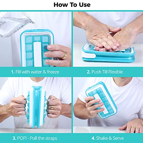 POP 2.0 2024 Make And Serve Ice Without Ever Touching The Ice (Clear Water Blue 3 pcs (Exclusive))