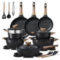 26pcs Nonstick Pots and Pans Set (Black / 26 Piece)