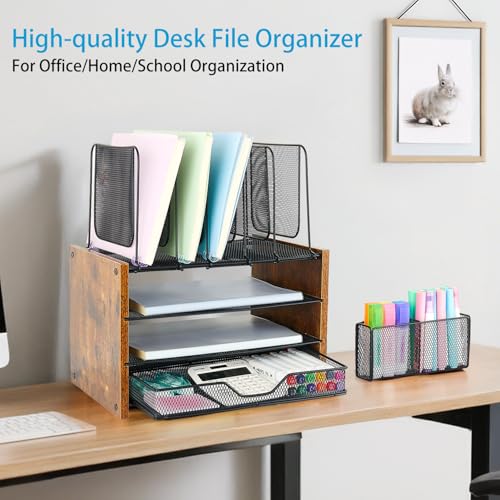 Desk Organizer (Wood Brown / 4T)