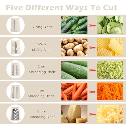 5 in 1 Rotary Cheese Grater
