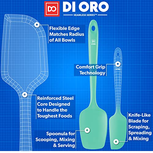 DI ORO Silicone Spatula Set (Mint)
